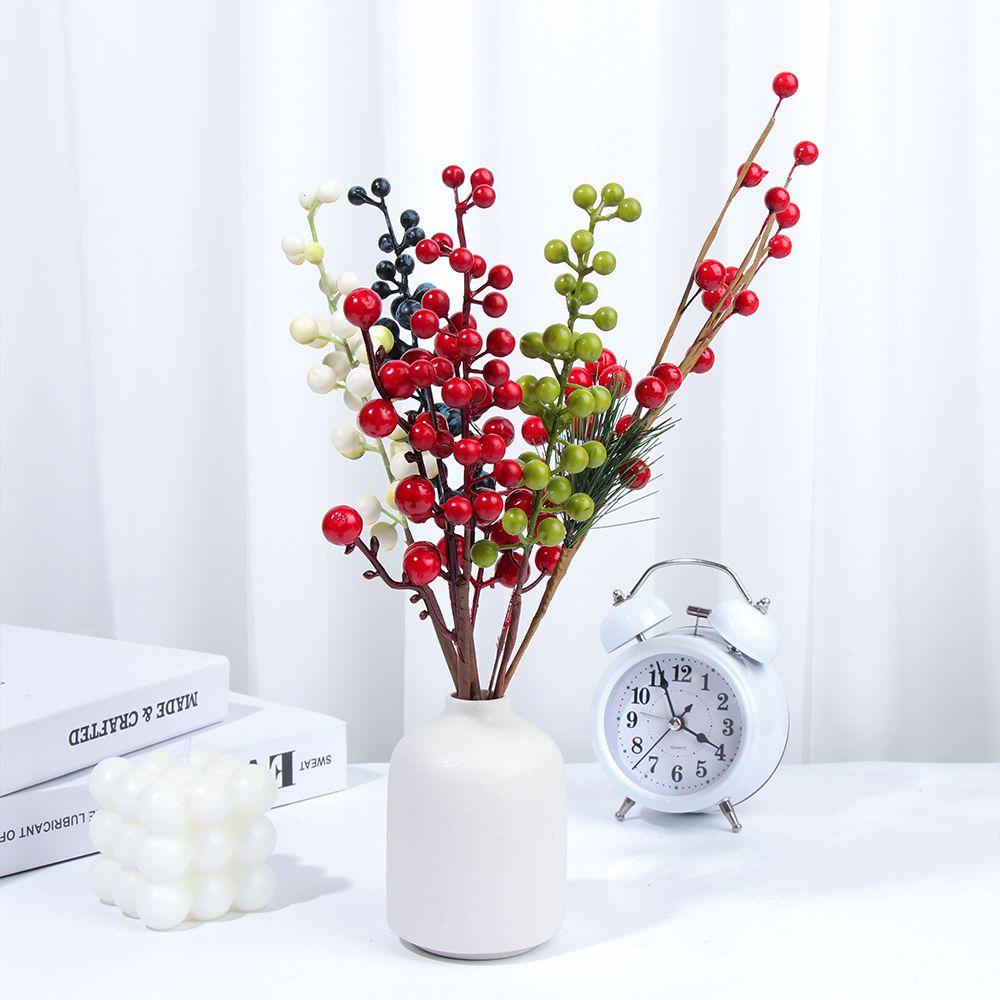 Cành Cây Thông Giáng Sinh Màu Đỏ Dùng Trang Trí DIY