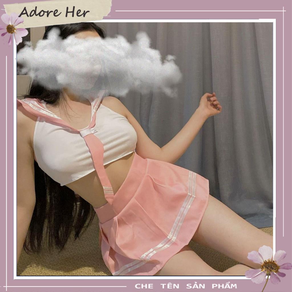 Bộ đồ ngủ cosplay sexy hở lưng gợi cảm - tt002 - set áo ngủ buộc dây +  chân váy xòe cosplay nữ sinh, thủy thủ | BigBuy360 - bigbuy360.vn