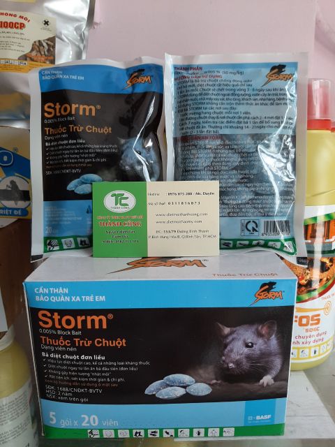 Thuốc diệt chuột Storm 5 gói × 20 viên