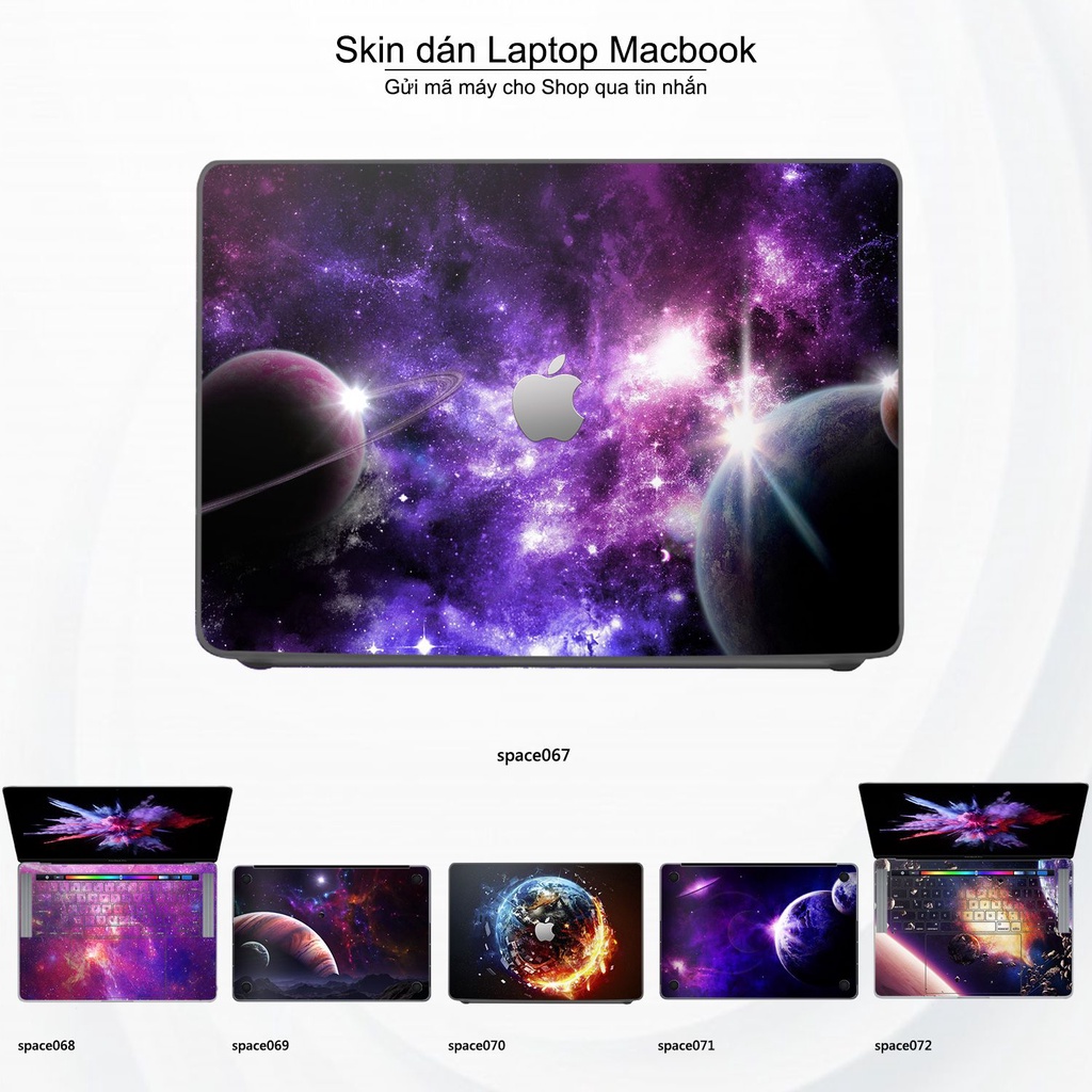 Skin dán Macbook mẫu không gian (đã cắt sẵn, inbox mã máy cho shop)