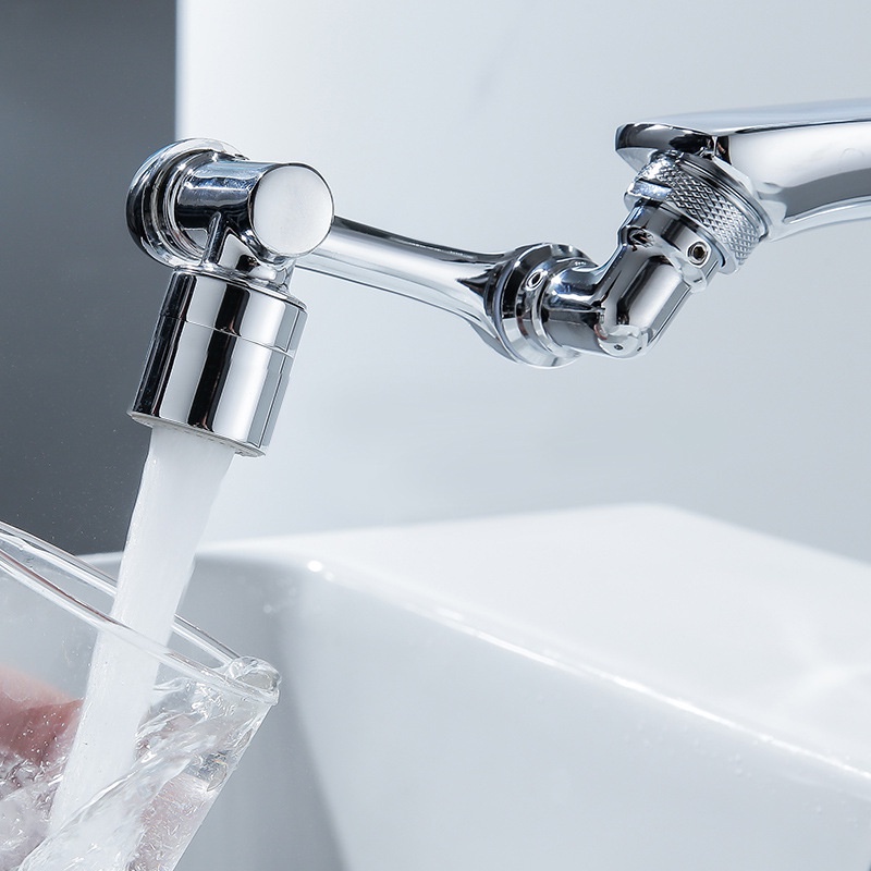 Đầu nối vòi Lavabo, vòi nước thông minh xoay 1080 độ nhựa ABS với 2 chế độ nước tiện dụng