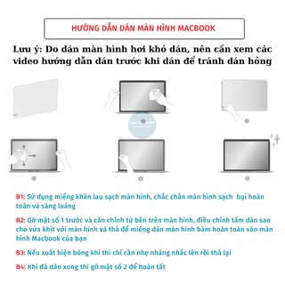 Miếng dán màn hình HD cho Macbook (đủ dòng)