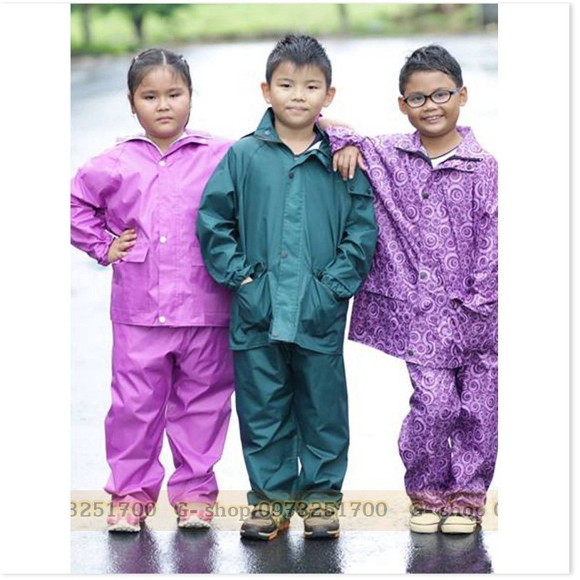 [Hàng Loại 1] Áo mưa bộ trẻ em vải dù họa tiết ngộ nghĩnh cho bé, hàng Việt Nam chất lượng cao cấp