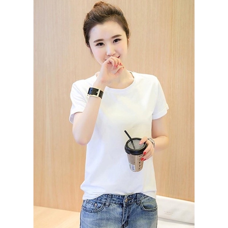 Áo thun trơn cổ tròn