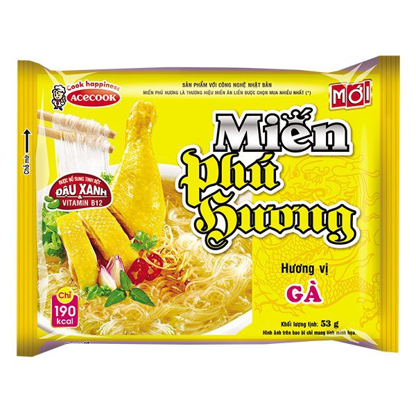 Thùng 24 gói miến Phú Hương các hương vị ăn liền Acecook gói 58g(Mỗi đơn hàng tối đa được 2 thùng)