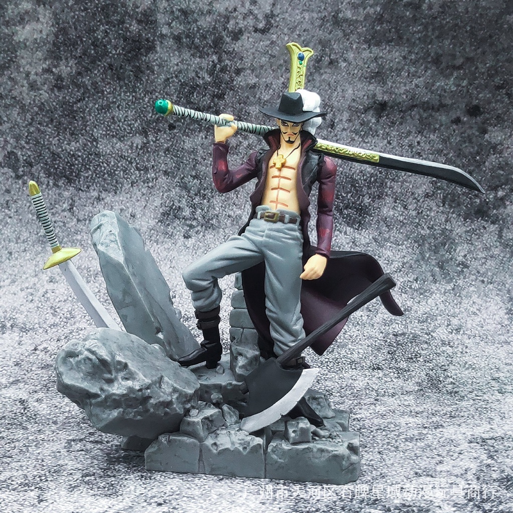 Nhân vật figure mắt diều hâu dracule mihawk luffy đồ chơi trẻ em decor mô hình one piece anime lắp ráp decor phòng pc