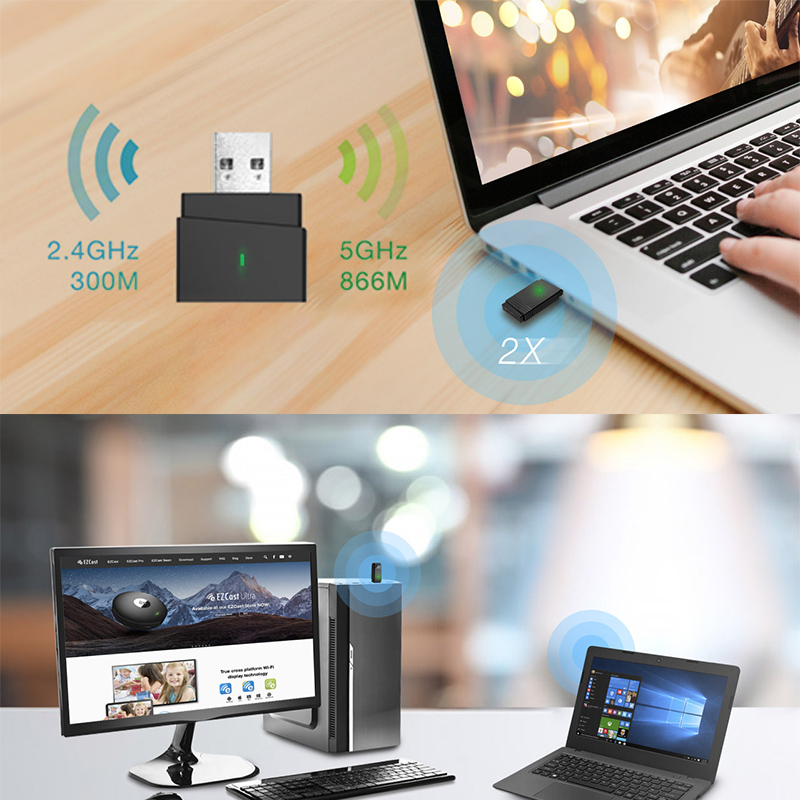 Usb Wifi 1200mbps Băng Tần Kép 5g / 2.4g Bluetooth 5.0 Bfnn