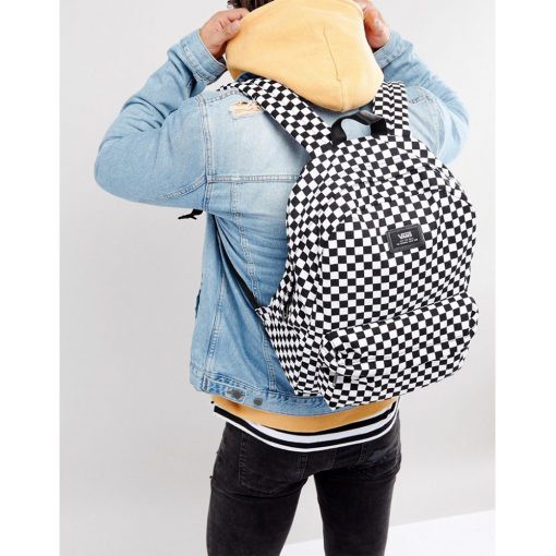 Balo Vans [ FULL TEM ] Balo Vans Old Skool Checkerboard Backpack - Thiết kế độc đáo phù hợp Nam và Nữ CHỐNG NƯỚC TỐT