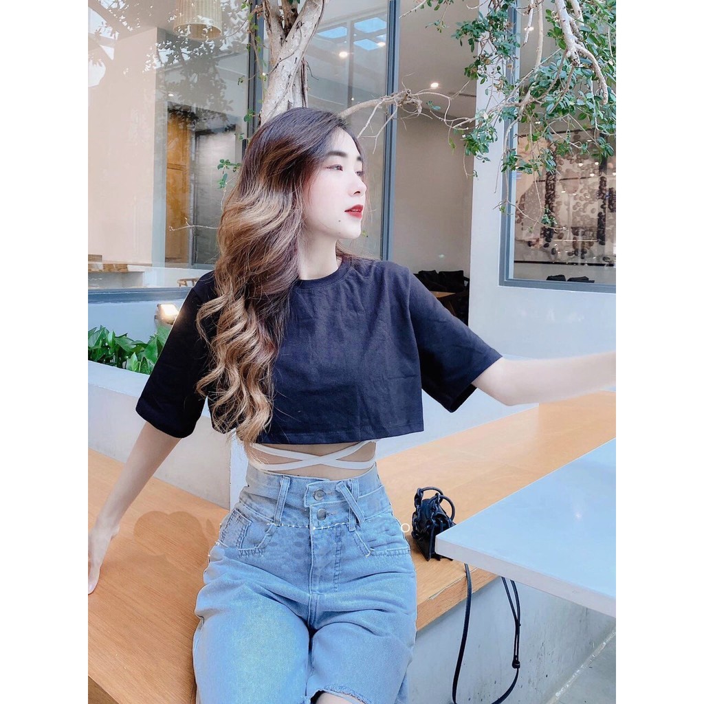 [ MẠNH MẼ ] QUẦN BAGGY JEAN NỮ LƯNG CAO XẺ NỬA ĐĨA CHÉO RÁCH 1 GỐI TO CAO CẤP HADI SIÊU LẠ CỰC HOT-NL12358