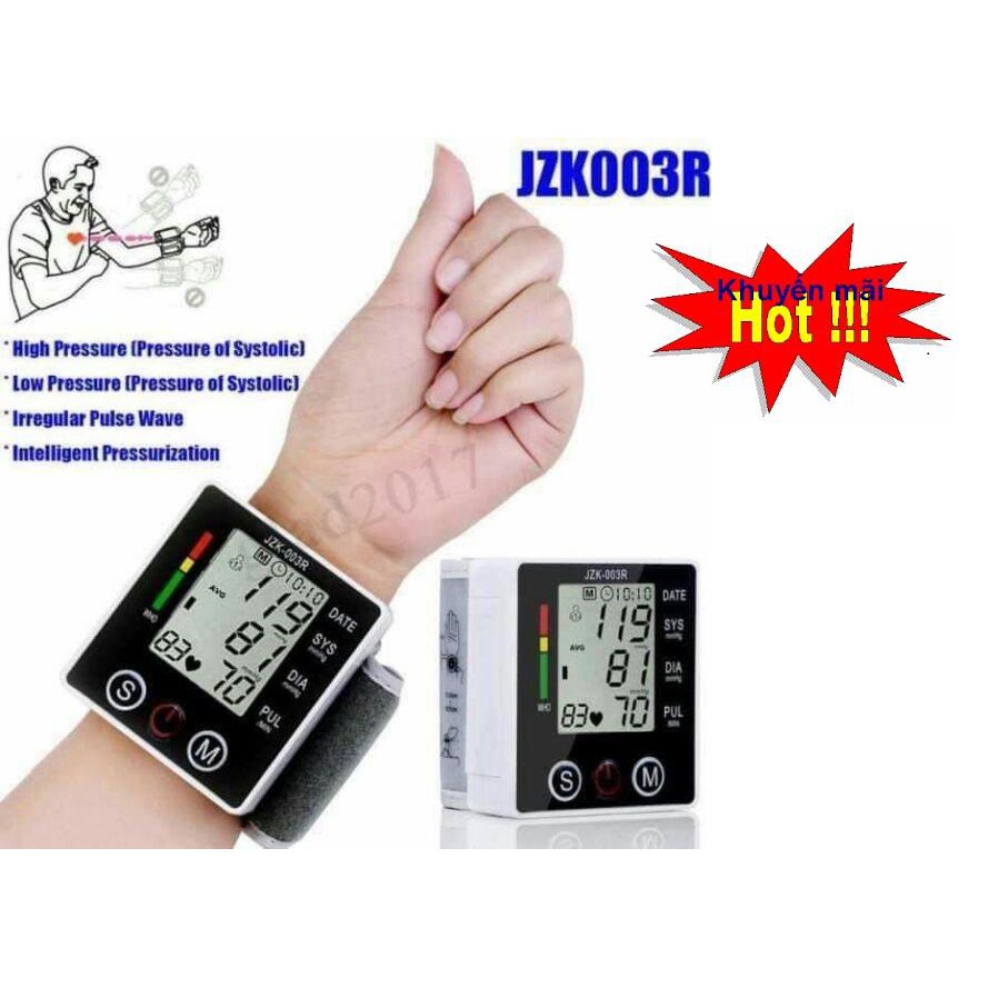 Máy đo huyết áp bắp tay- Máy đo huyết áp mini ELECTRONIC BLOOD PRESSURE MONITOR Model: JZK-003R-Anh Quốc