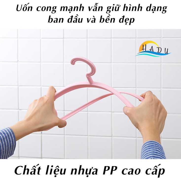  Móc treo quần áo đa năng cao cấp bản vai rộng nhanh khô chắc chăn bền đẹp nhiều màu HADU