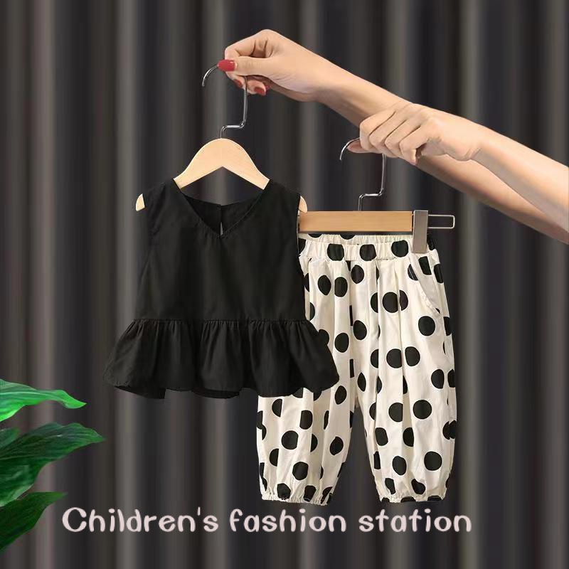 ♥Cfs♥ Set Áo Thun + Quần Dài Chống Muỗi Phong Cách Thời Trang Mùa Hè Mới 2022 Dành Cho Bé Gái