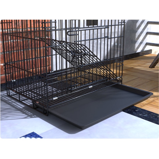 [ Kèm Ảnh Thật] Lồng chó mèo gấp gọn 60x42x50cm, dành cho chó mèo dưới 7kg có khay vệ sinh