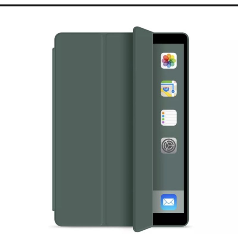 Ốp lưng Silicon Đế Gập Bảo vệ Cho IPad mini 4 5 Màu Xanh Lục Đậm//T11