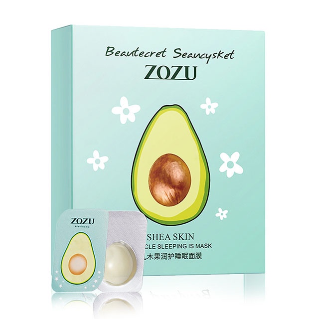 Hộp 8 Cái Mặt Nạ Ngủ  Beautecret Seaucysket Quả Bơ ZOZU