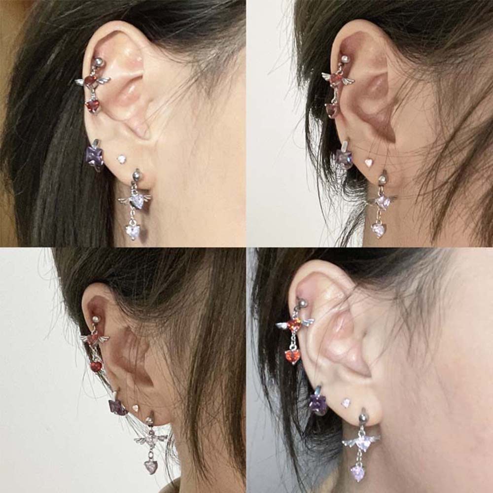 1 Khuyên Tai Hình Đôi Cánh Thiên Thần Thời Trang Âu Mỹ