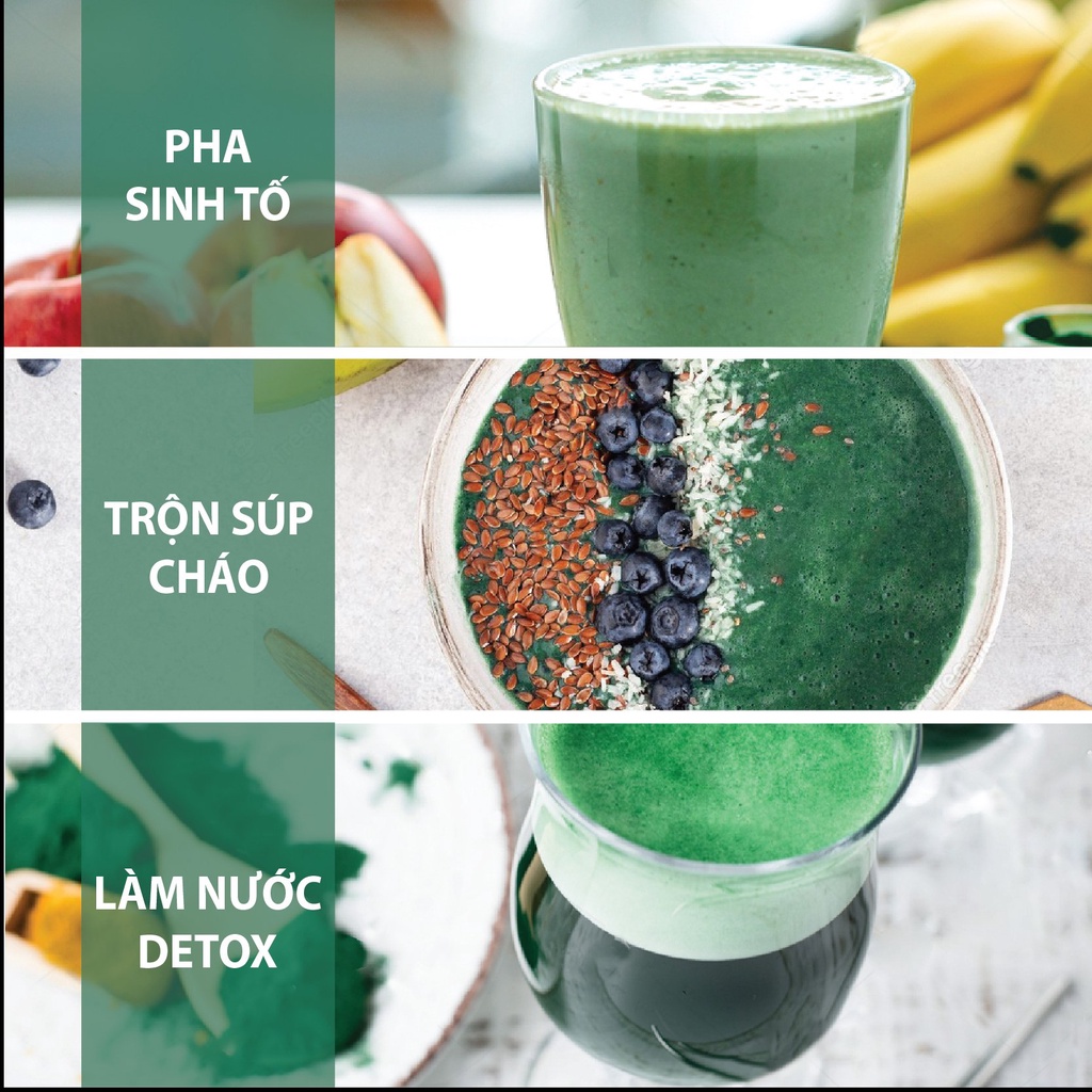 Bột Tảo Xoắn Nguyên Chất Spirulina Nhật Bản Ngừa Lão Hóa Da, Tăng Đề Kháng, Uống Liền MODOTOX 85gr (Hũ)