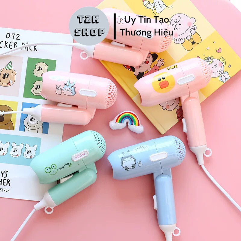 Máy Sấy Tóc Mini Gấp Gọn Hình Thú Công Suất Lớn 450W Kiểu Dáng Gọn Nhẹ Tạo Kiểu Dễ Dàng - T2K Shop