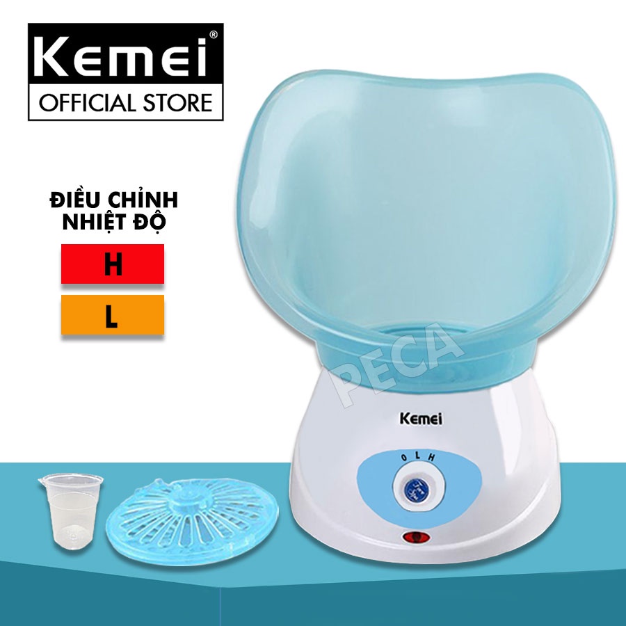 Máy xông mặt hơi nước Kemei KM-6080 điều chình 2 mức nhiệt độ tiện lợi giải quyết tận gốc các vấn đề và da mặt