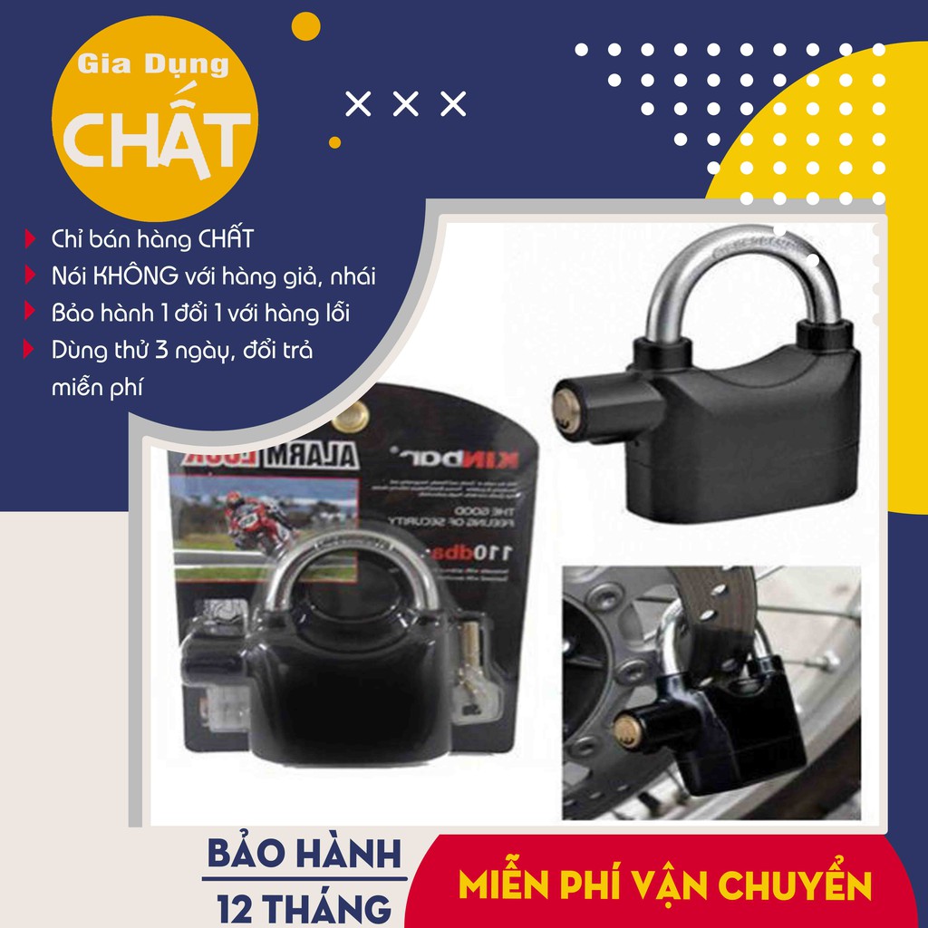 [Hàng Nội Địa] Ổ khóa chống trộm Alarm Lock cao cấp, ổ khóa thông minh có còi báo động - Bảo hành 12 tháng