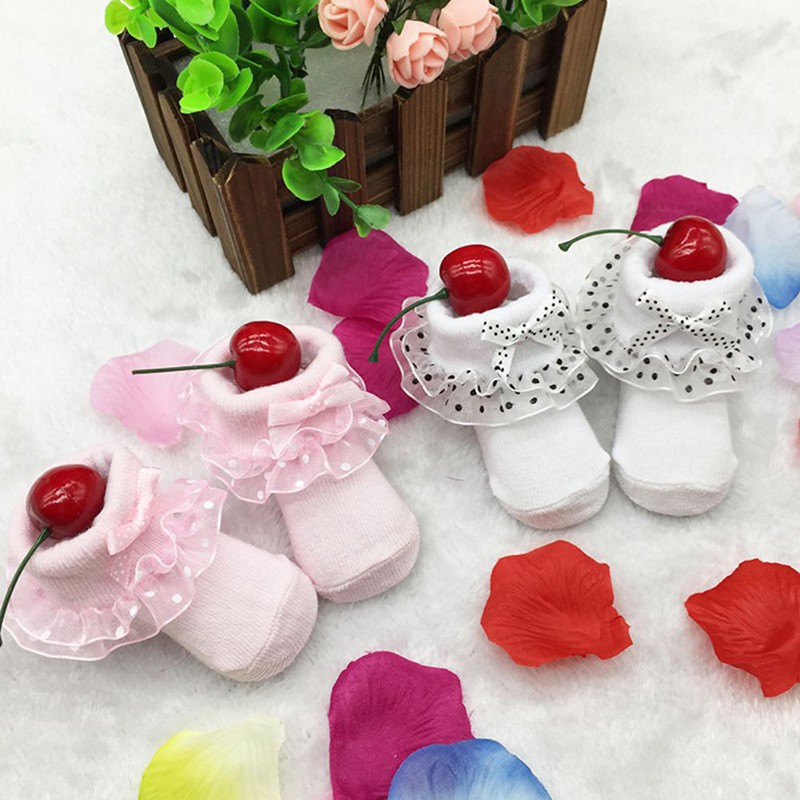 Vớ cotton mềm mại cho bé gái sơ sinh