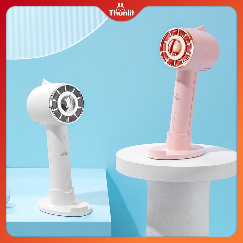 Quạt cầm tay Thunlit Hurricane dáng thẳng để bàn 1200mAh có thể sạc lại 3 tốc độ gió