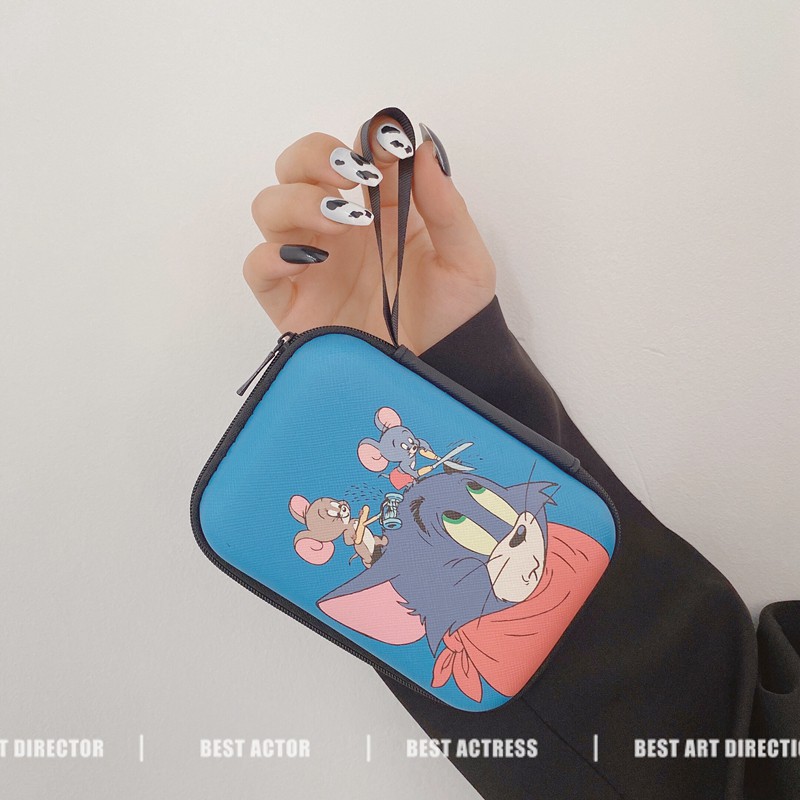 Túi đựng tai nghe / dây cáp sạc mini hình hoạt họa