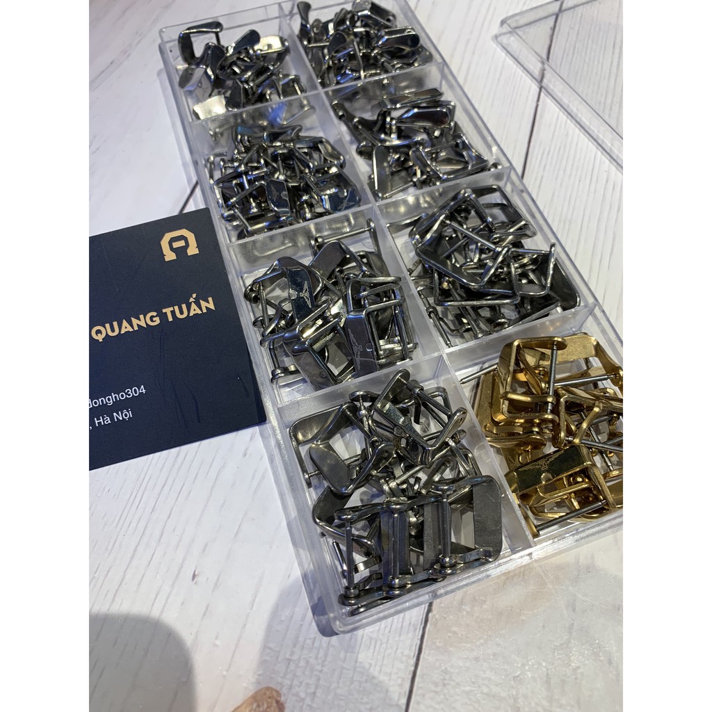 Khoá dây da đồng hồ có logo longine inox không rỉ  giá rẻ nhất thị trường