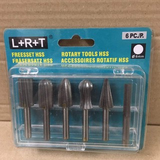 BỘ MŨI DOA KIM LOẠI 6 MÓN 6 X 3MM L-R-T (CÙI THƠM)