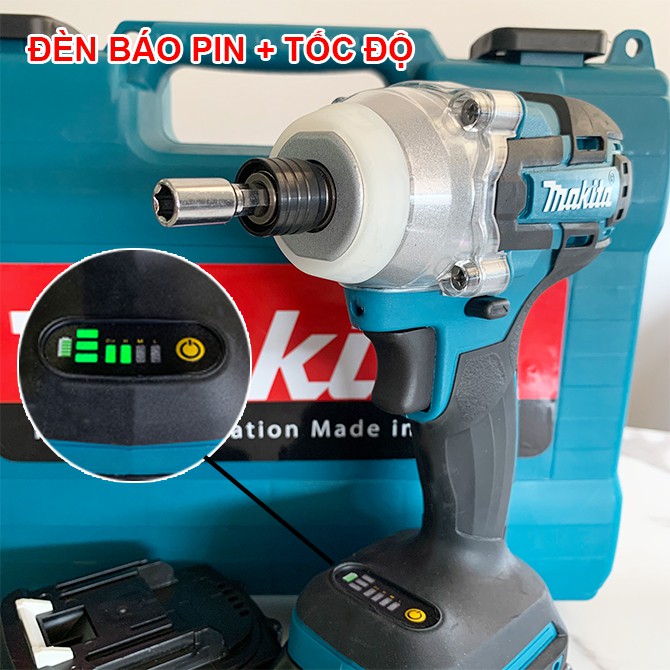 [Tặng mũi vít] Máy chuyên bắn vít, chuyên bắn tôn dùng pin Mkt 118v KHÔNG CHỔI THAN