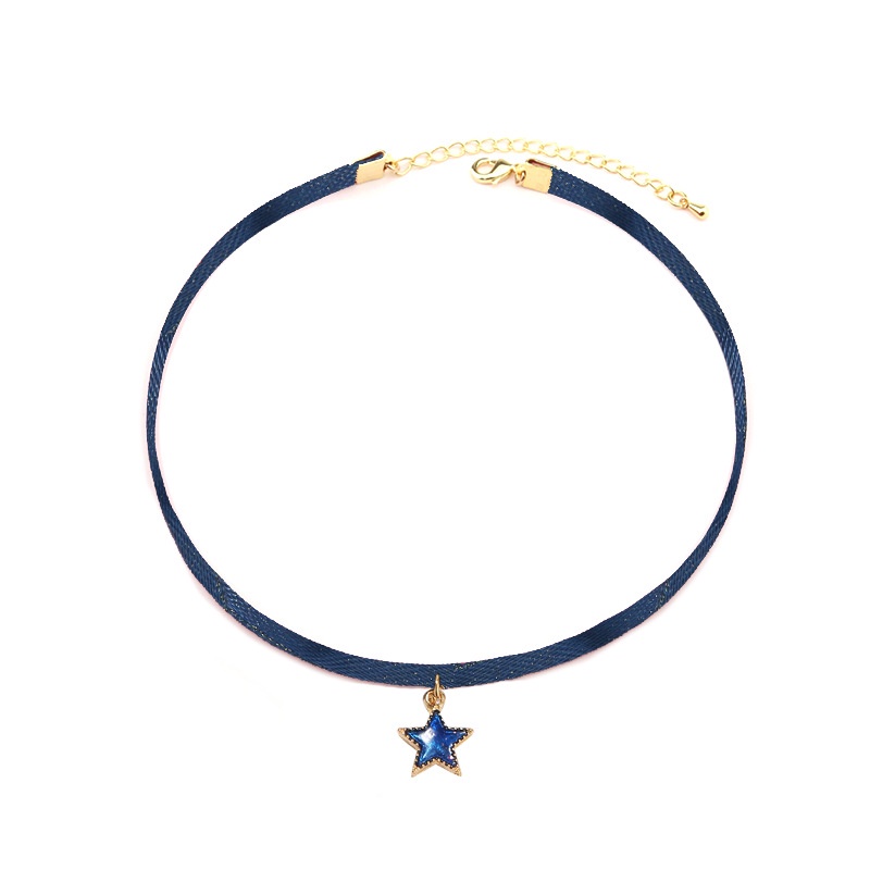 Vòng cổ mặt hình ngôi sao màu xanh dương thời trang cho nữ