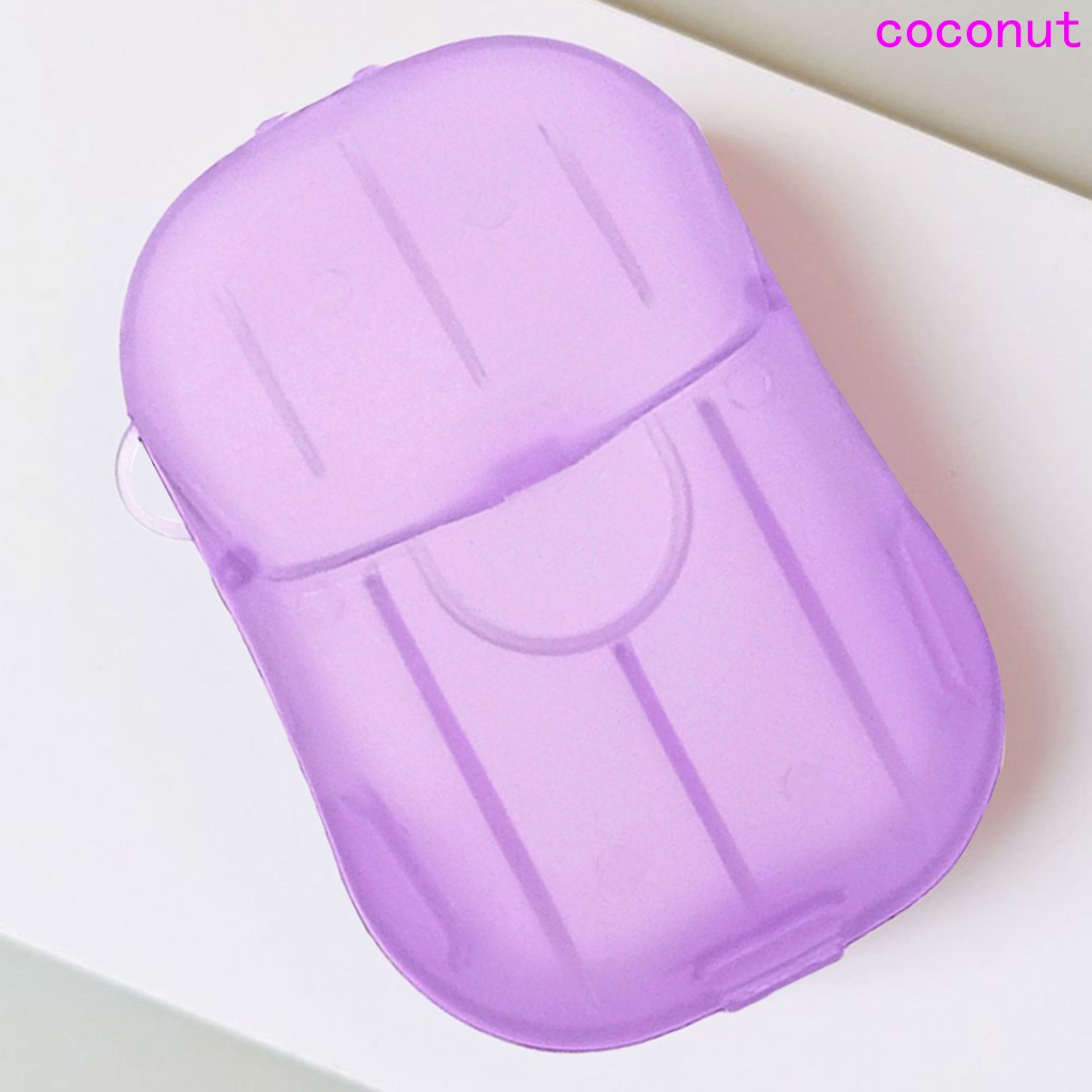 Hộp 20 miếng xà phòng giấy dùng một lần mang theo du lịch sử dụng tiện lợi