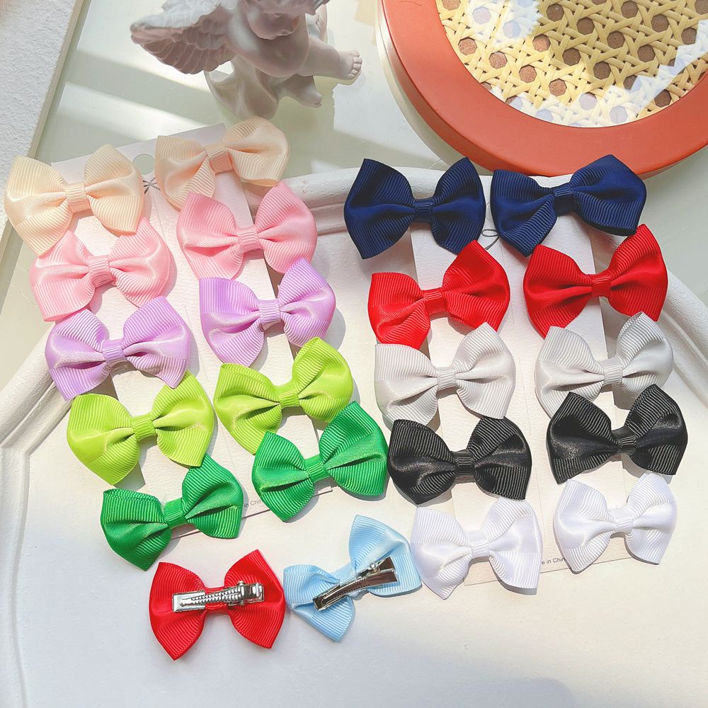 Set 10 kẹp tóc nơ mini KIDSBOWS màu sắc dễ thương cho bé gái