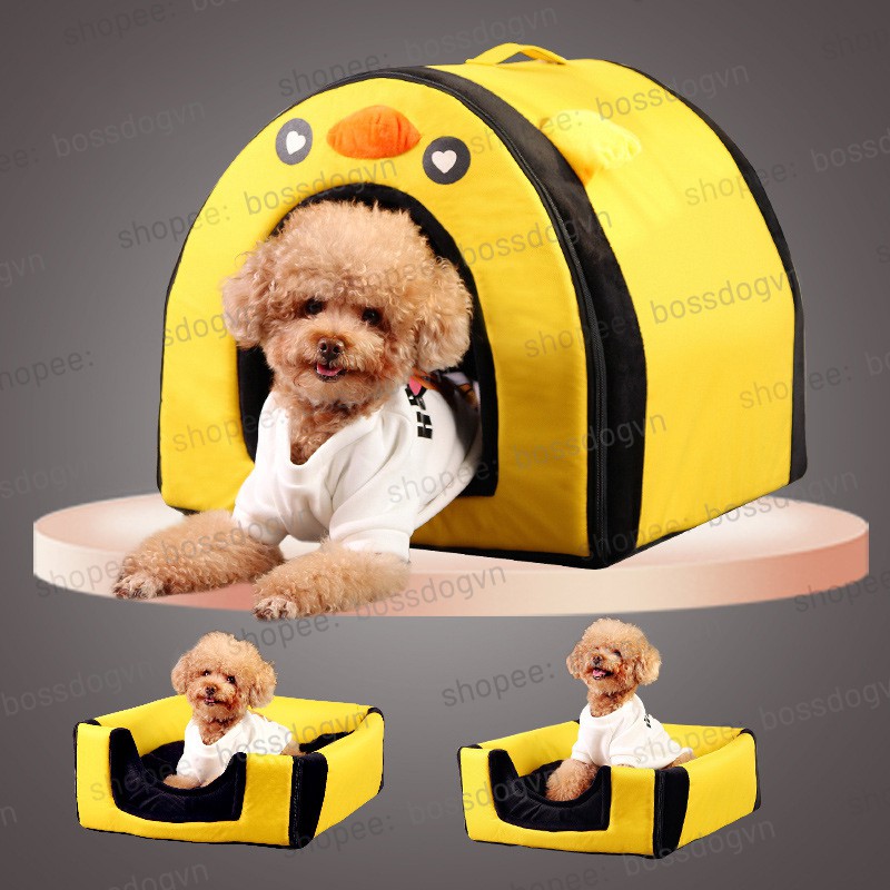 Nhà nệm SD 2 in 1 cho chó mèo - Cho mọi dòng Poodle, pug, pom, corgi v.v | BossDog