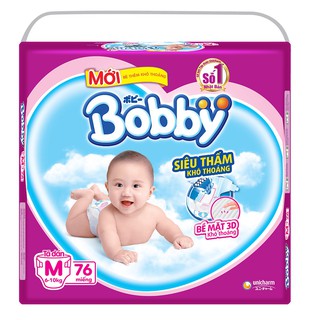 TÃ - BỈM DÁN BOBBY SIZE M76 MIẾNG DÁN (CHO BÉ 6-10KG) DATE 2021