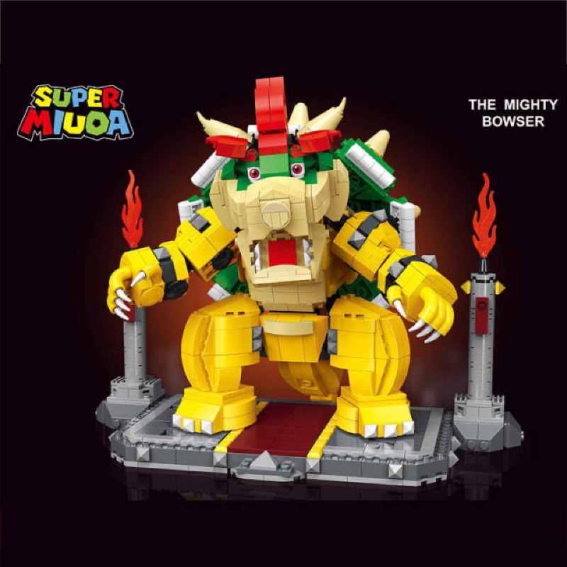 Đồ chơi lắp ráp 99068 71411 Mô hình The Mighty Bowser Super Mario - Xếp hình thông minh