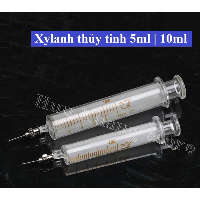 Xylanh thủy tinh + đầu kim sắt 5ml | 10ml