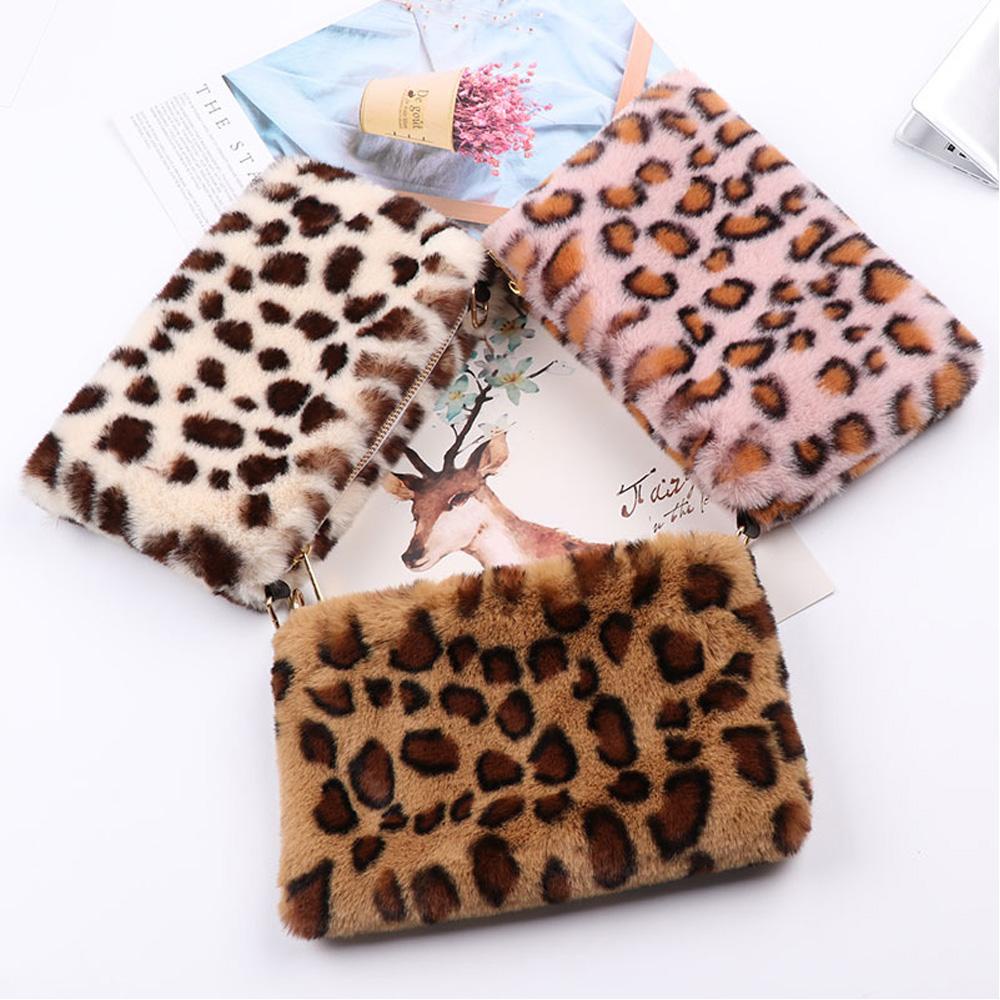 Túi Đeo Vai Giả Lông Họa Tiết Da Báo Sang Trọng