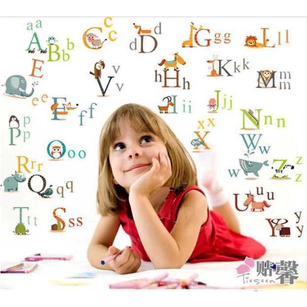 Decal trang trí Bảng Chữ Hiện Đại cho Bé