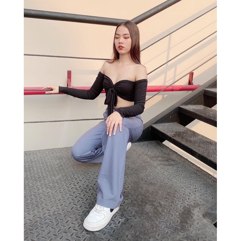 GILLBABY | Quần ống rộng tôn dáng kéo chân chất cotton (Ashy Pants)