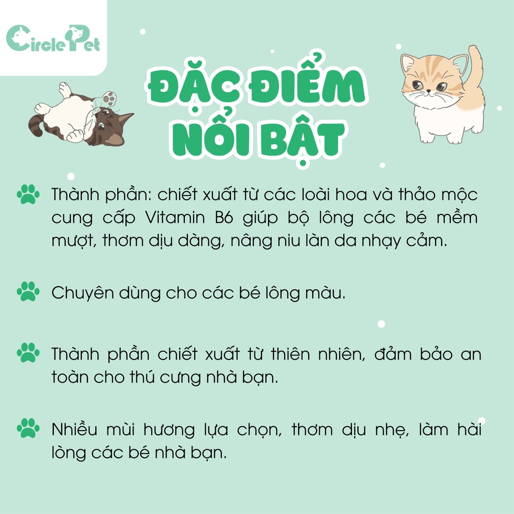 Sữa Tắm Cho Thú Cưng Yú Chiết Xuất Từ Thiên Nhiên Nhiều Hương Thơm Chai 4L - Circle Pet