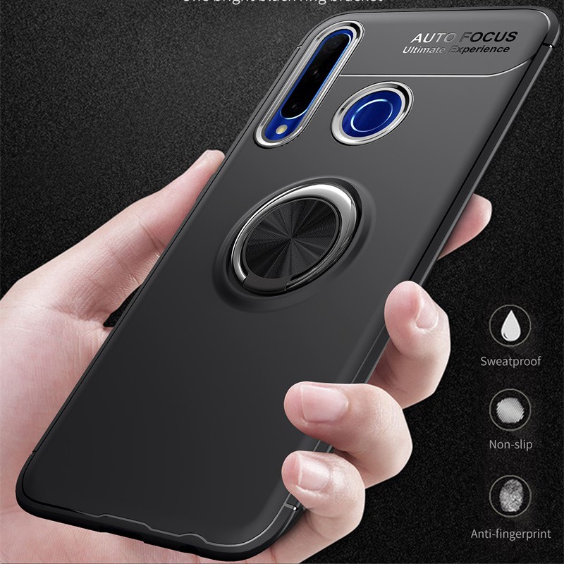 Ốp Lưng Silicone Chống Sốc Có Khuyên Xỏ Ngón Tay Cho Huawei Y7P Y6P Y5P Y7 Y6 Prime 2019 Y9S Y6S Y8S Honor 8a Prime 8x 9x 7sy5 2018