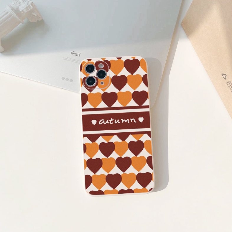 Ốp lưng iphone hoa tiết trái tim đơn gản ốp iphone vuông cạnh 6/6s/6splus/7/7plus/8/8plus/x/xs/11/12/pro/max/plus e197