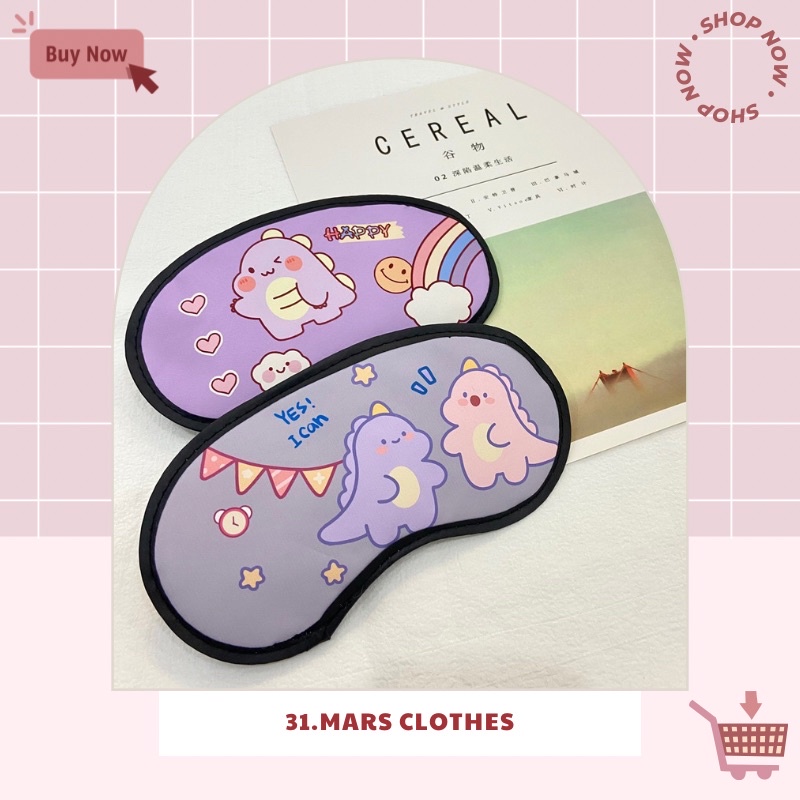 Bịt mắt che mắt ngủ có túi gel massage hình thú cute [ảnh thật]
