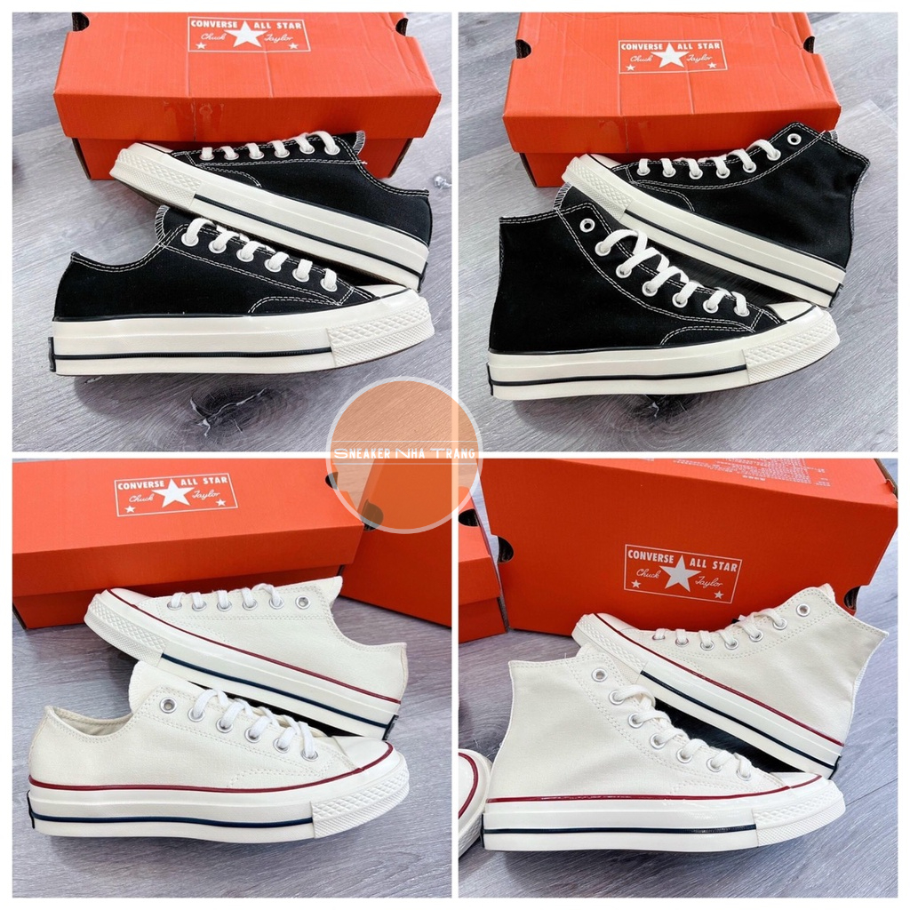 Giày Converse 1970s Trắng Đen, Giày thể thao nam nữ CV 1970s Trắng Đen - Fullbox kèm quà tặng