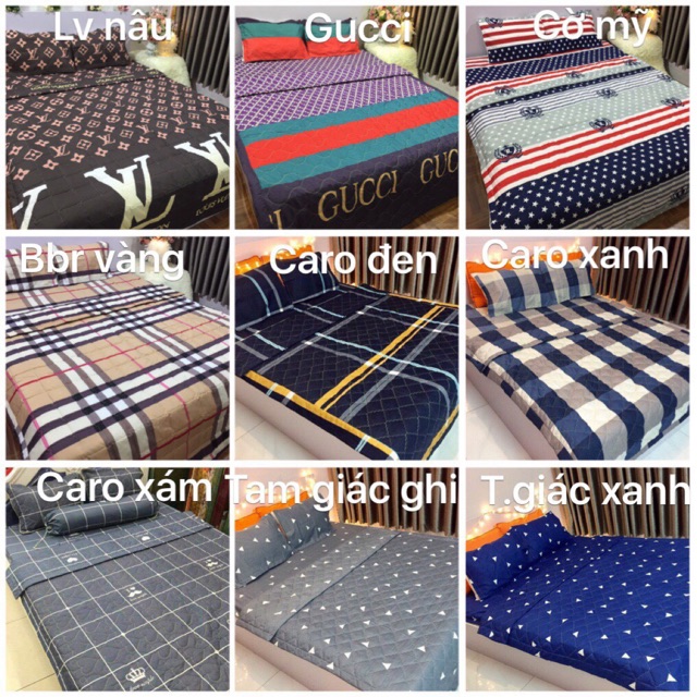 Bộ Chăn Hè và Ga Chun kèm 2 vỏ gối nằm tặng kèm vỏ gối ôm->Được chọn mẫu, chát ngay với shop hoặc lưu ý trên đơn hàng