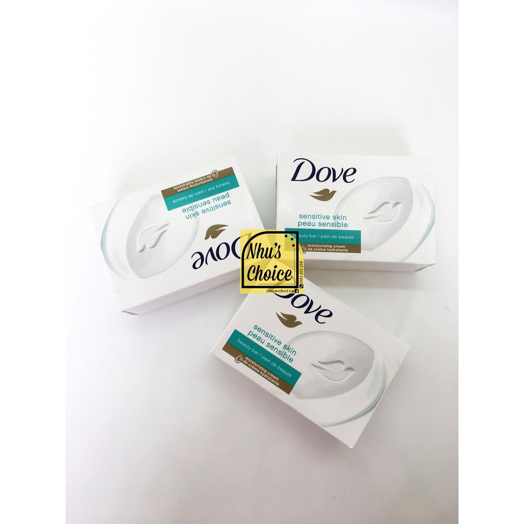 2 cục Xà bông tắm Dove Beauty Bar Sensitive Skin Da Nhạy cảm