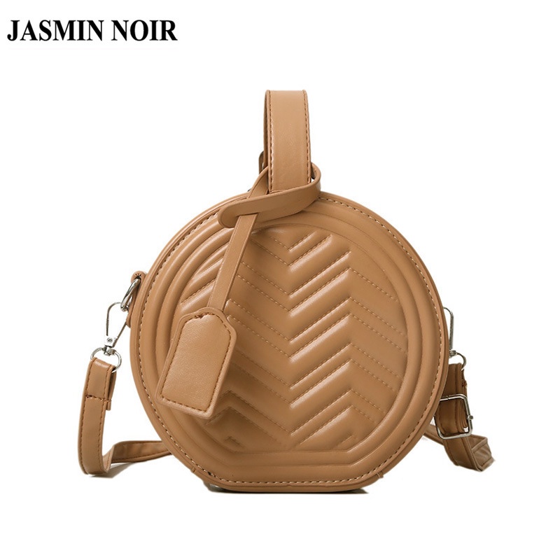 JASMIN NOIR  Túi xách đeo vai  hình tròn phong cách retro thời trang cho nữ