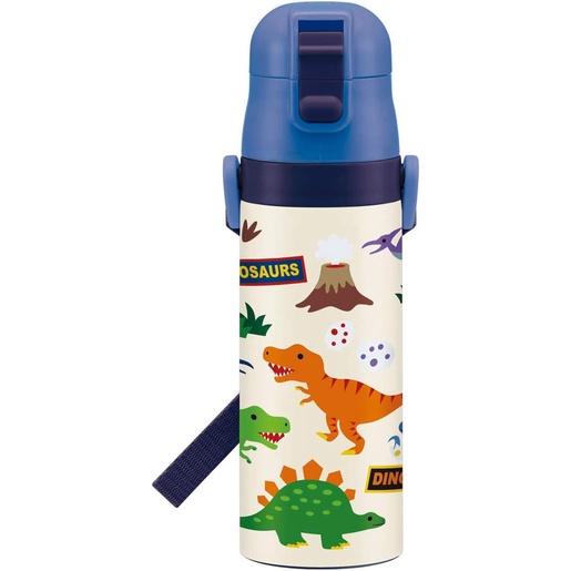 Bình nước hãng Skater , thép không gỉ, hình khủng long cho bé trai, dung tích 470ml [nội địa Nhật]