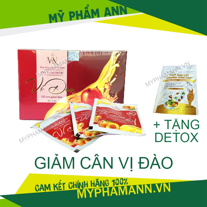 Trà Giảm Cân Vị Đào Đông Anh - Trà đào giảm cân MN Beauty Group chính hãng Mỹ Phẩm Đông Anh
